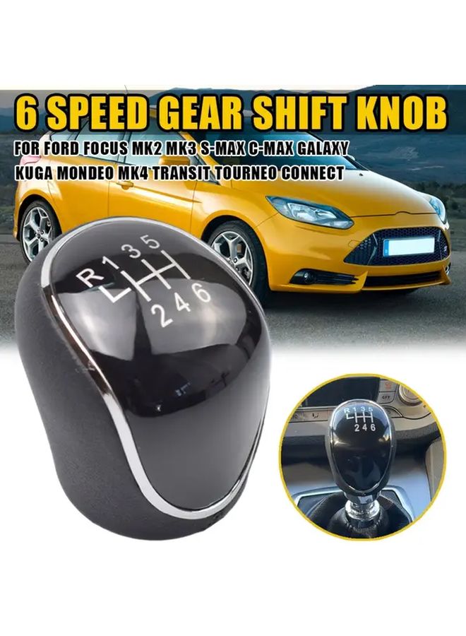 6 Speed Gear Shift Knob For Ford Focus MK2 MK3 MK4 And Galaxy Models - Image 1